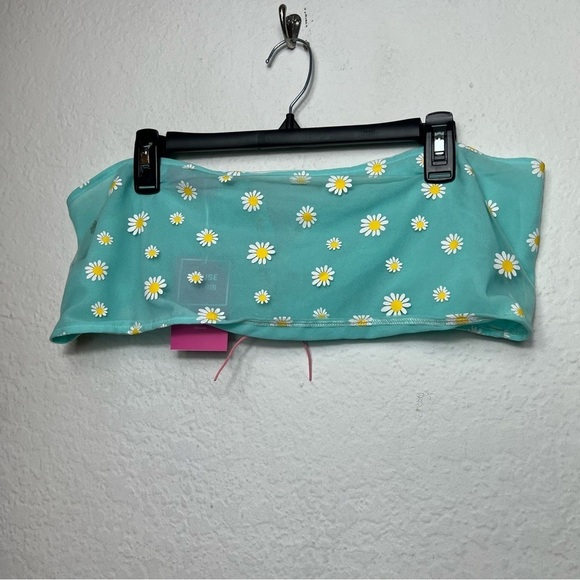 House of Aris Daisy Floral Lace-Up Tube Top - Picture 1 of 6